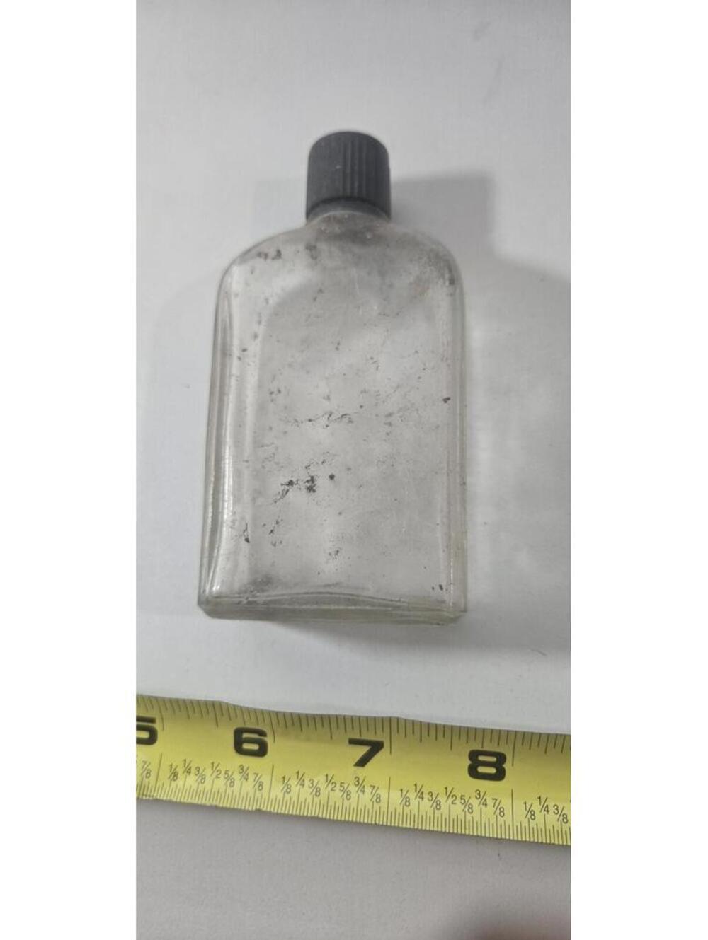 Vintage Clear Glass Jergen's Lotion Bottle With Black Cap